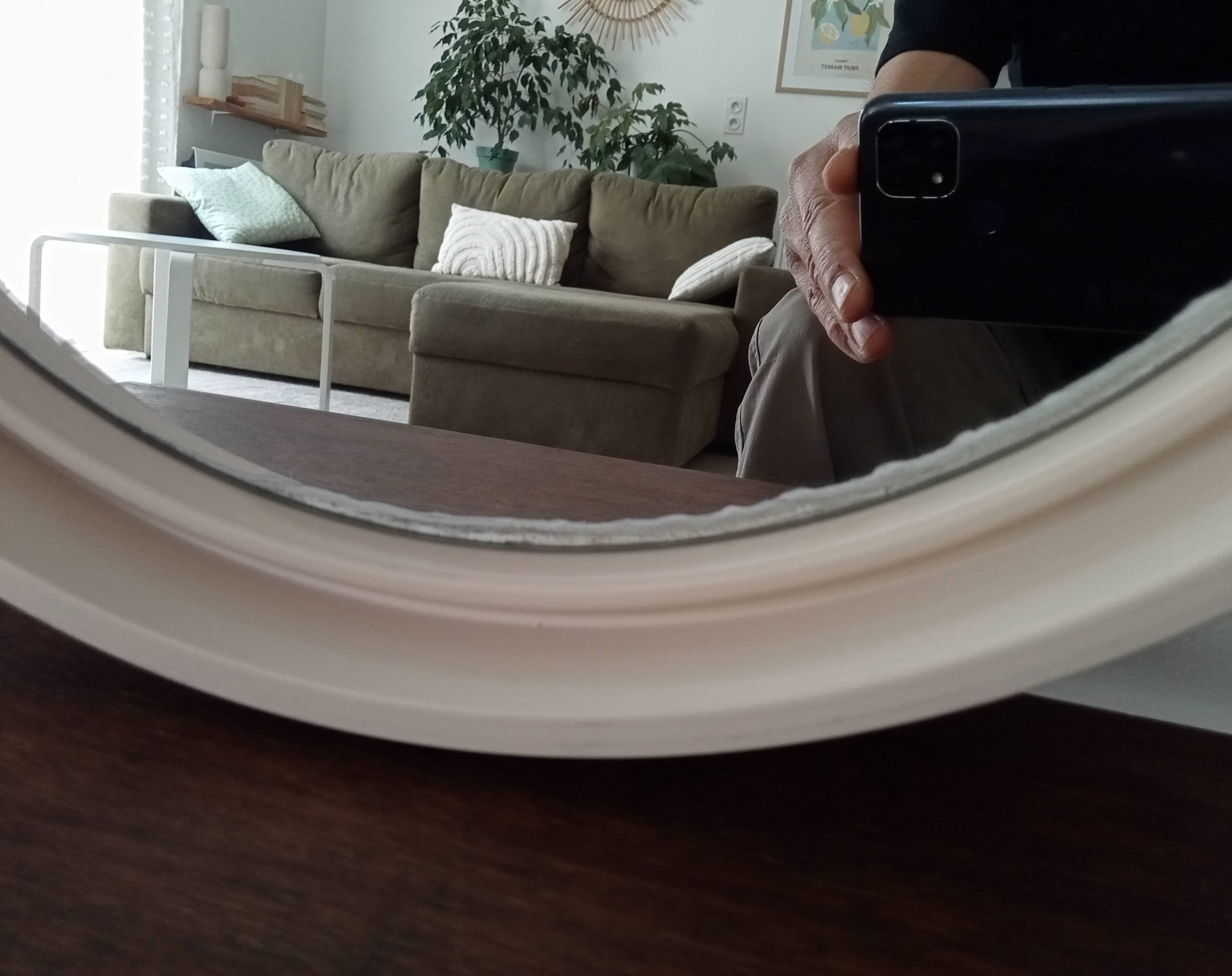 Vintage round mirror from the 60s/70s.