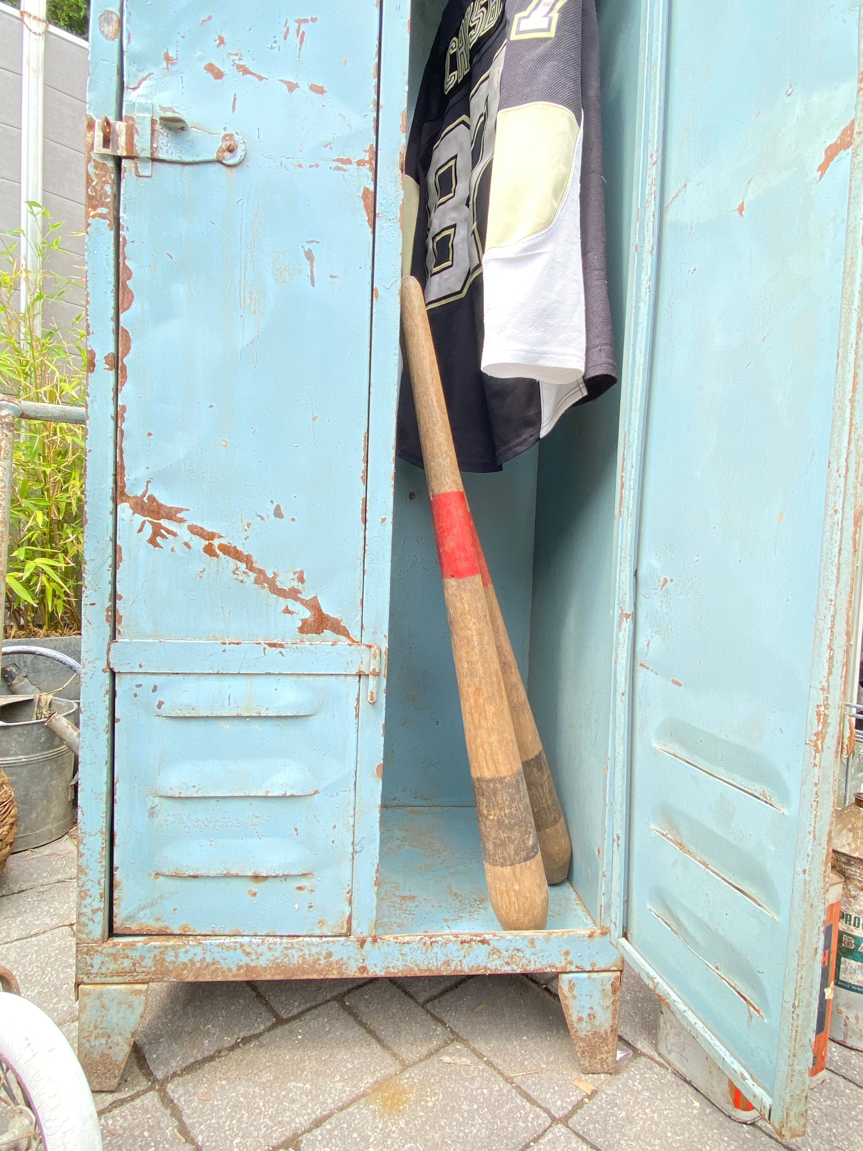 Vintage metal industrial wardrobe