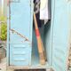 Vintage metal industrial wardrobe