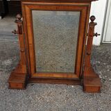 Neo classical baroque psyche mirror solid walnut