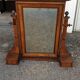 Neo classical baroque psyche mirror solid walnut