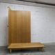 Scandinavian 3-door wardrobe in blond teak