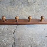 Coat rack with 6 wooden hooks