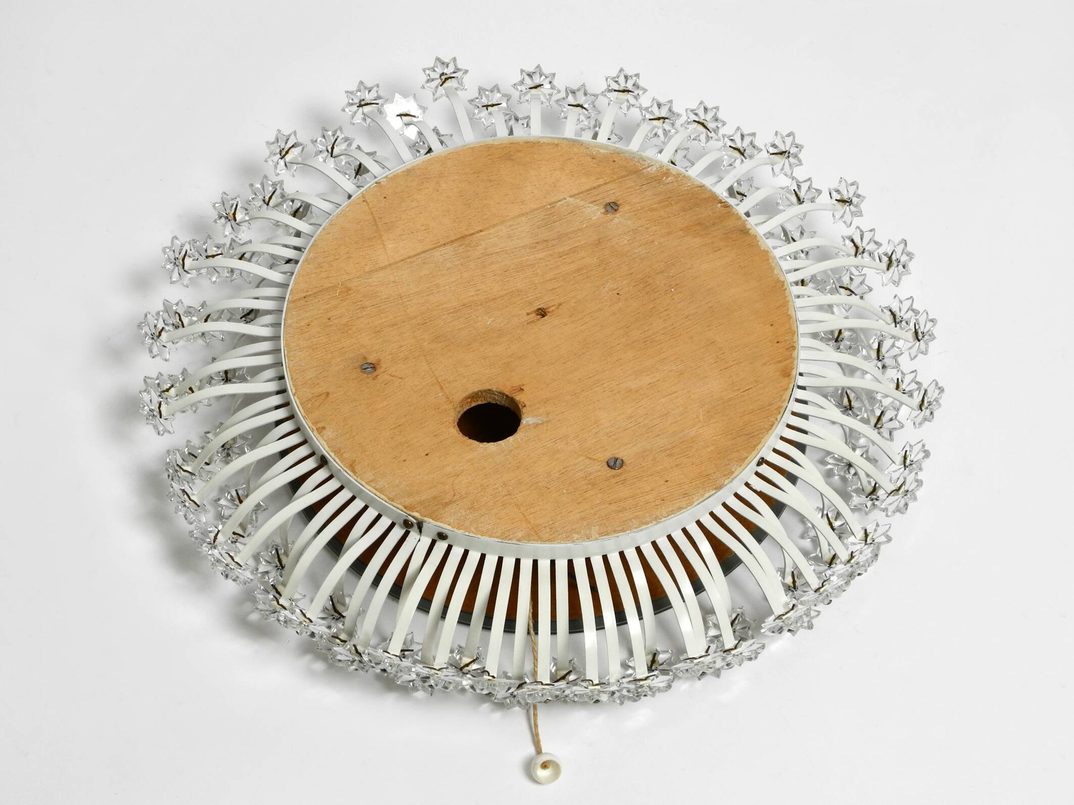 Mid Century Münchner Zier-Form flower mirror illuminated by Schöninger