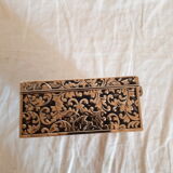 Silver metal jewelry box from the 50s