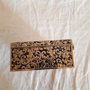 Silver metal jewelry box from the 50s