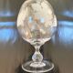 Large engraved grape crystal bowl St Hilaire