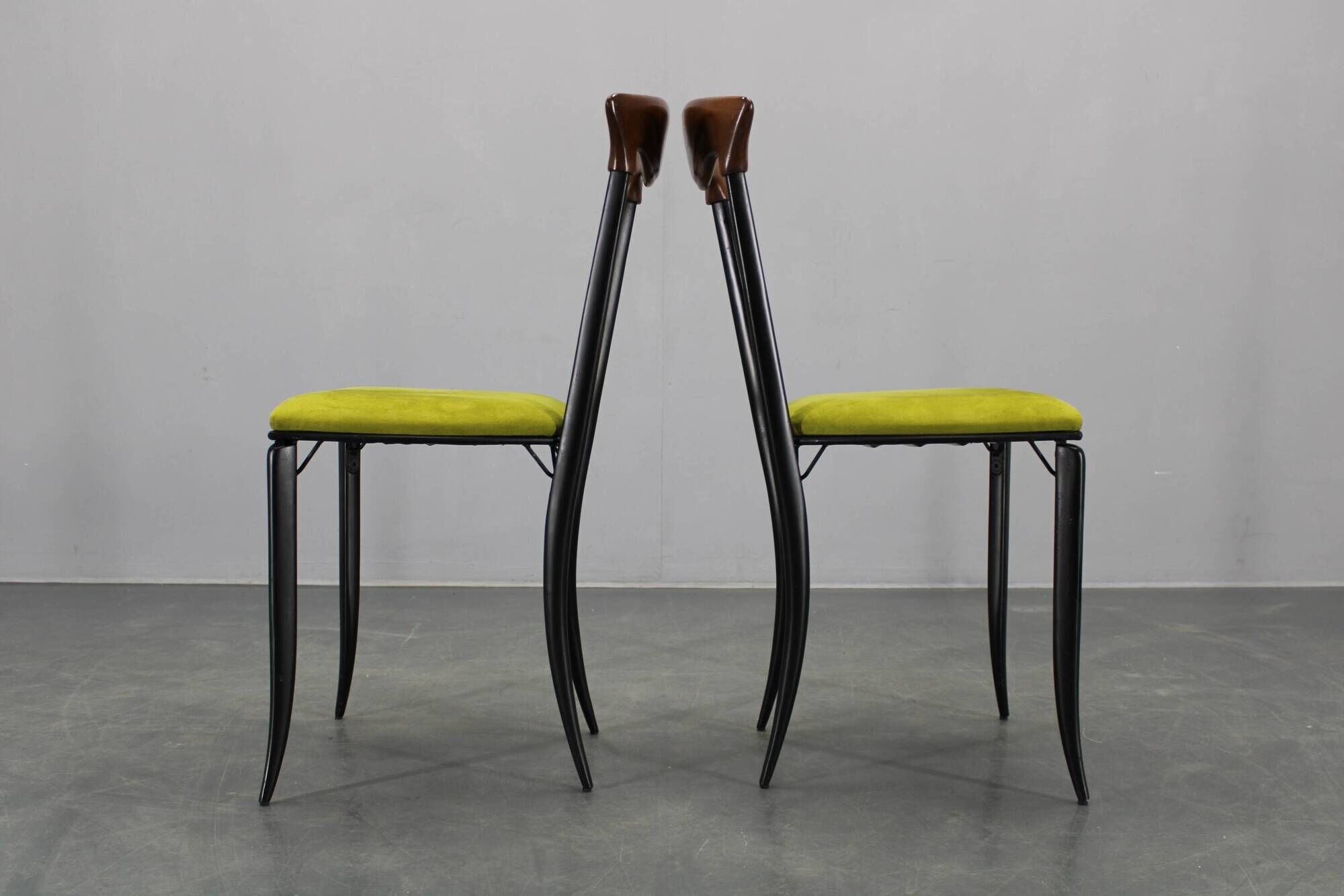 1970s set of eight Charme dining chairs by Fasem, Italy