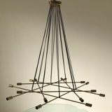 Brass chandelier with 16 lights