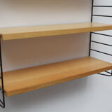 1960s wall unit in ash 7 shelves, Nisse Strinning