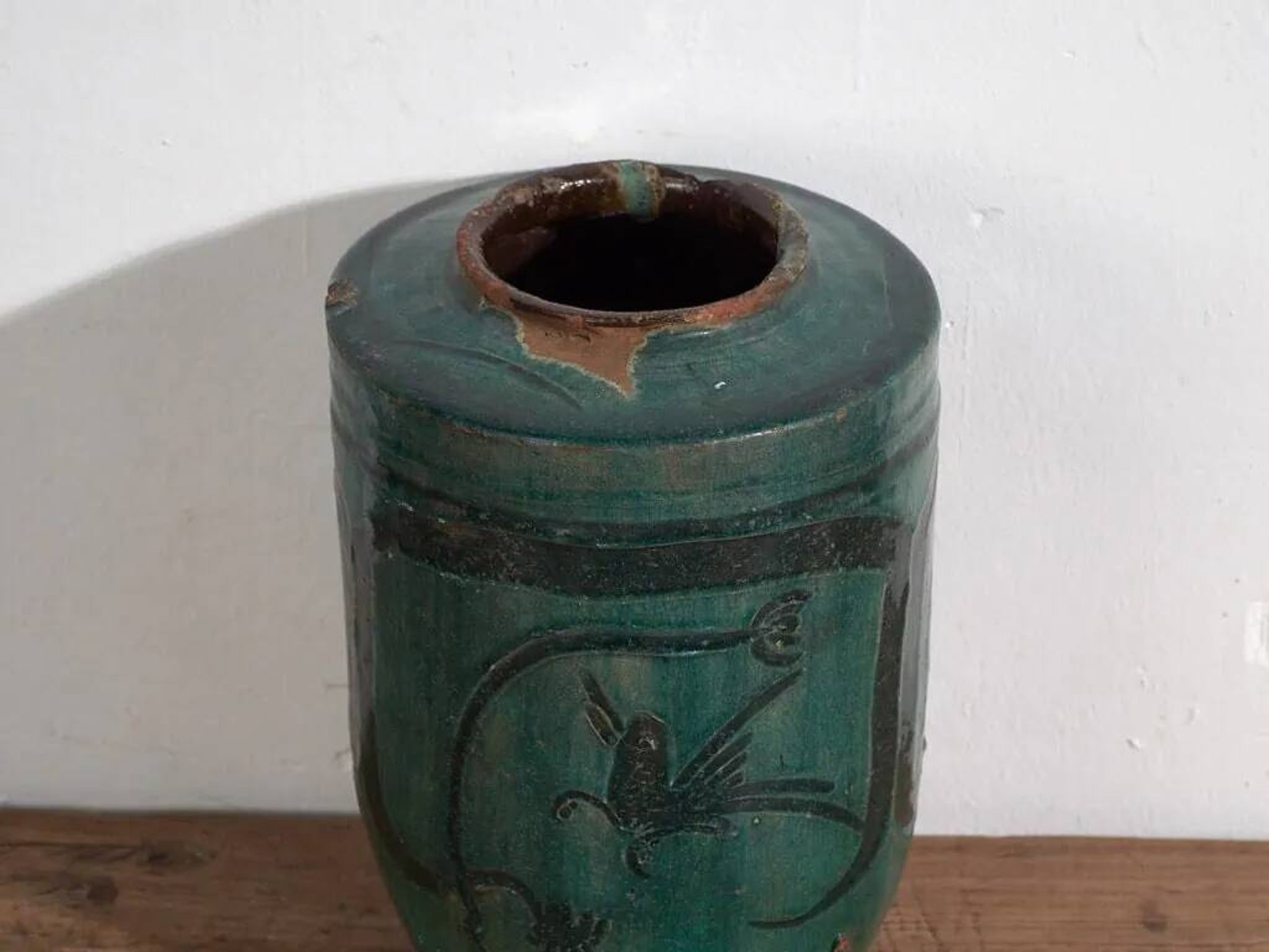 Vase émaillé ancien (vers 1820) #36