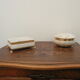 Lot of white marble object - 2 boxes and 1 candlestick