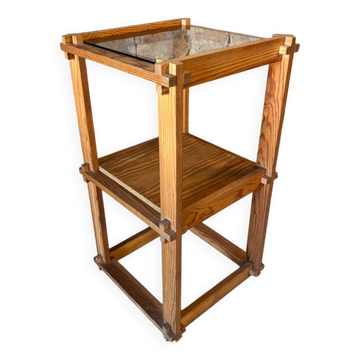 Vintage pine side shelf / coffee table from the 80s-90s