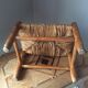Duo de repose-pieds en bois et paille
