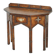 Antique Leather Studded Console Table in Gothic Pugin Style Restored