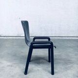 Postmodern Leather Dining Chairs, Italy, 1980s, Set of 4