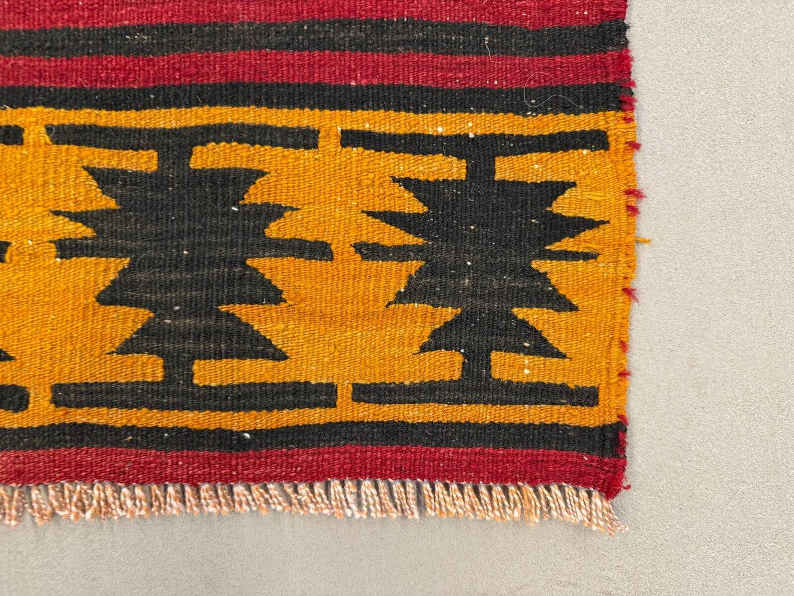 Small Turkish Kilim rug 116x110 cm square tribal kelim rug, 2517