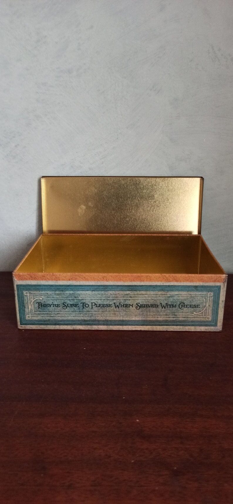 Old metal box crackers
