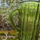 Mid-century glass pitcher attributed to Luminarc Bamboo.