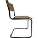 Set of four vintage dining room chairs, wood and chrome,  1970s