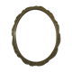 Old wall frame in carved wood and gilded stucco, oval