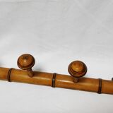 Vintage wooden wall coat rack