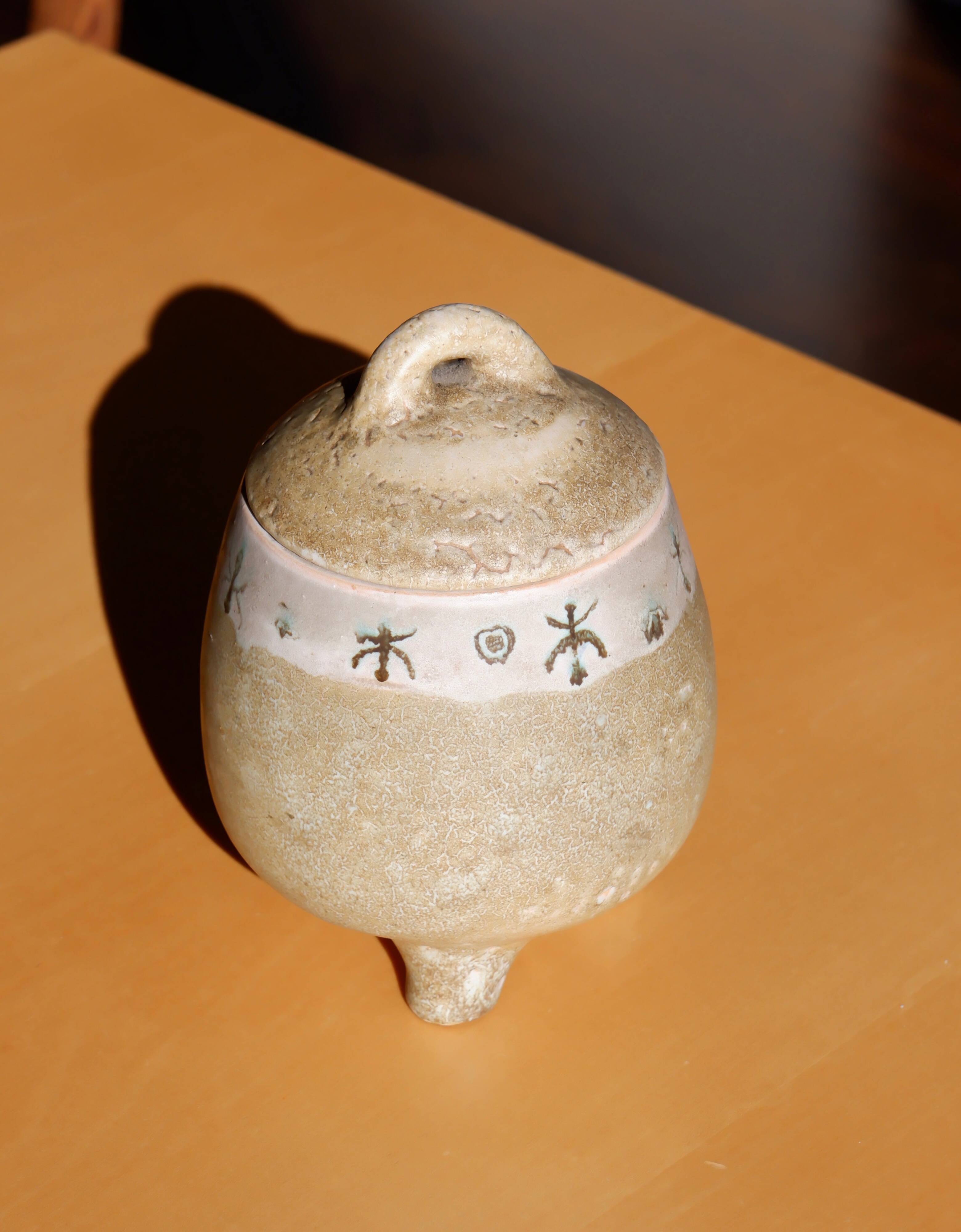 Empty pocket, Vase, the 2 potters, Jacques Serreet Michelle Bargoin, enameled lava circa 1960