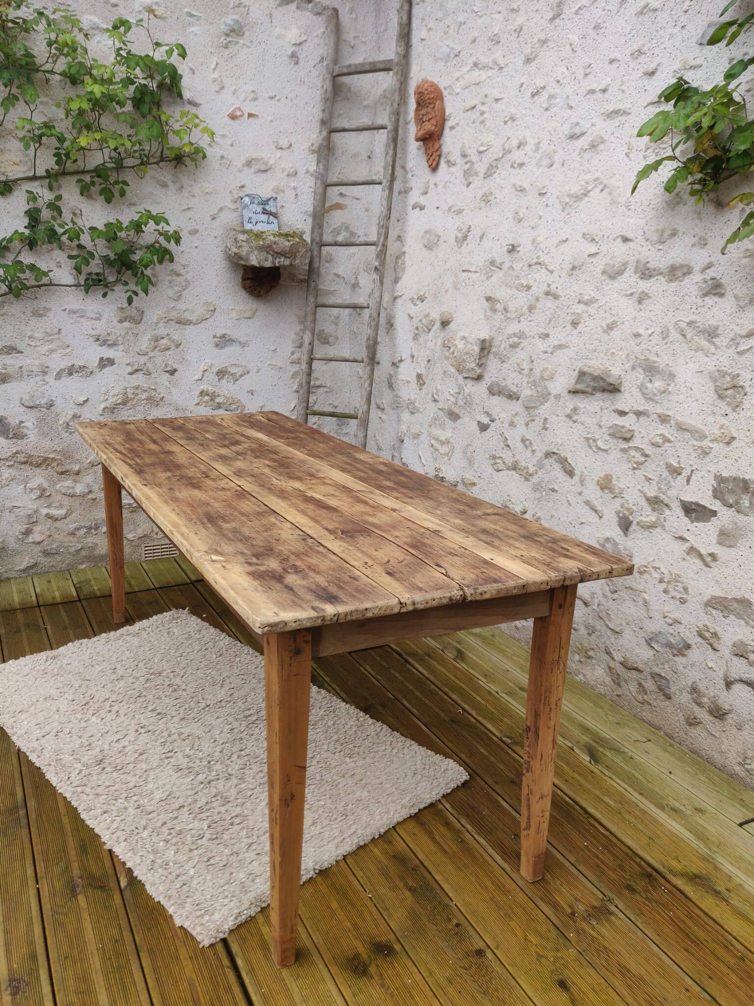 Table de ferme 191 cm x74 cm x 74,5 cm