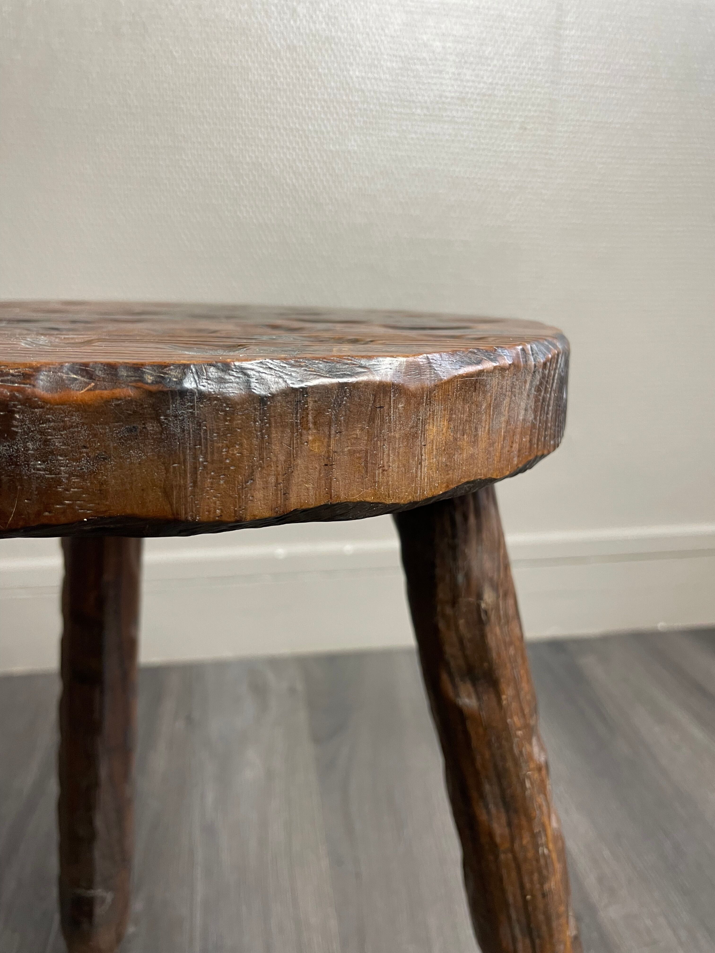 Wooden tripod stool 60s
