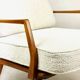 Club white ivory bouclé lounge chair, 1970s