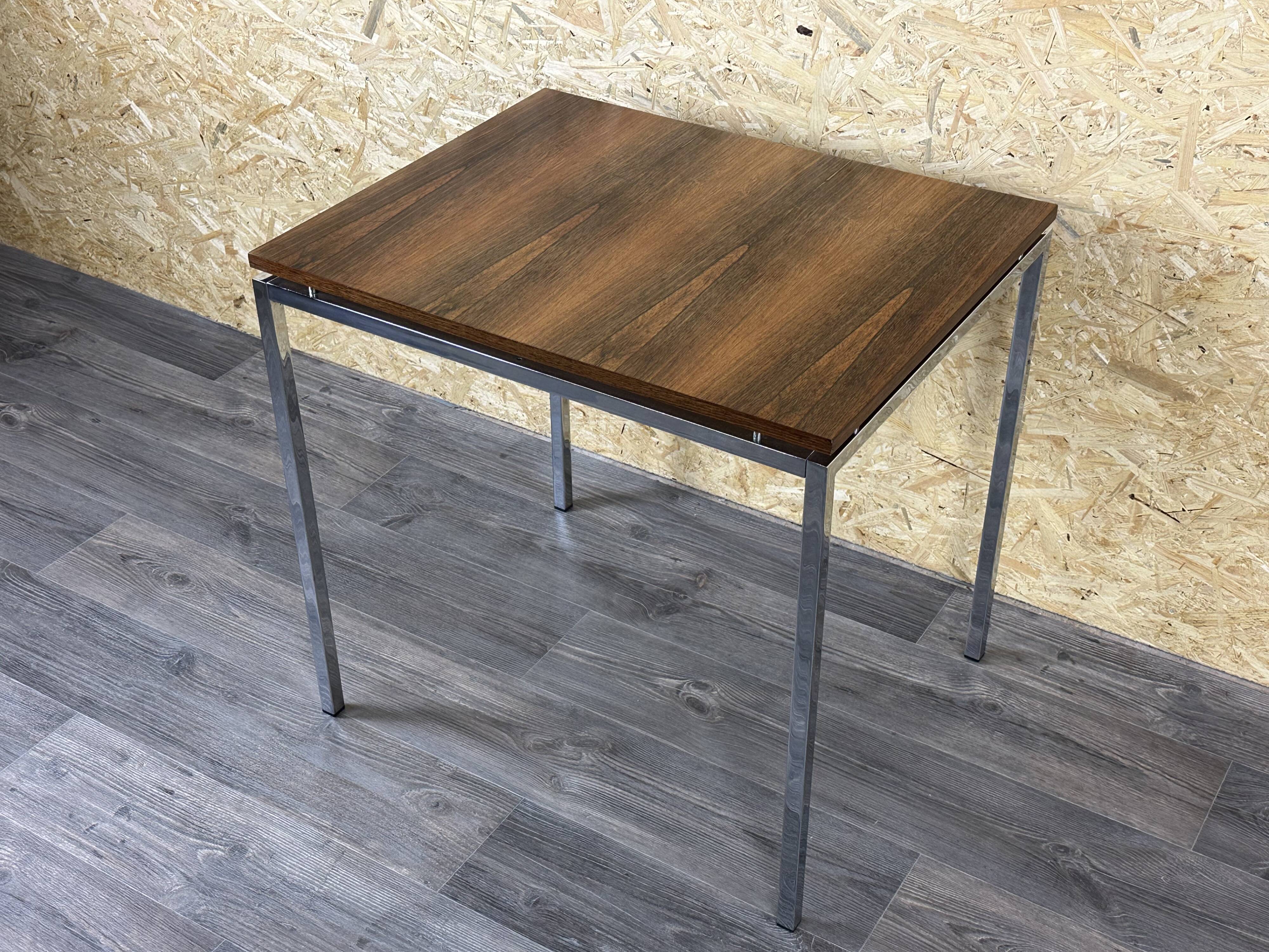 60s 70s teak office table desk chrome frame Danish design