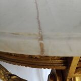 Louis XVI style console in gilded wood