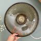 Vintage amber molded glass lampshade pendant light - tableware collection -