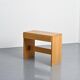 Desk in solid elm by Maison Regain, 1970s.