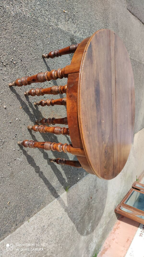 Console à 10 pieds en noyer époque Louis Philippe