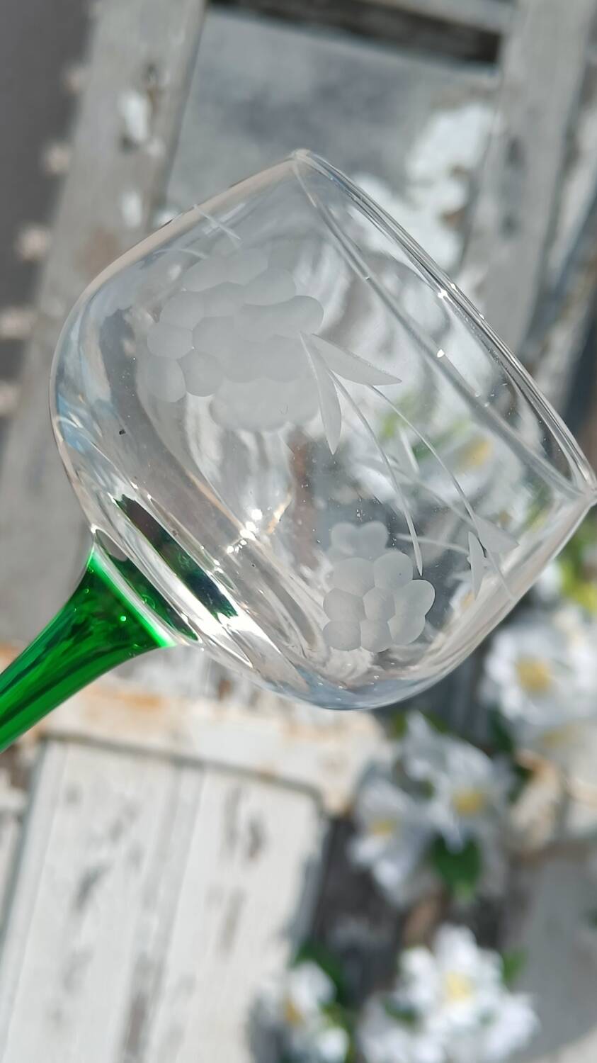 Antique engraved glasses