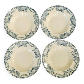 4 Assiettes Gutengerg de Longwy