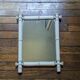 Miroir bambou peint en blanc décoration campagne bohème vintage années 50