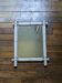White painted bamboo mirror, vintage bohemian country decor, 50s
