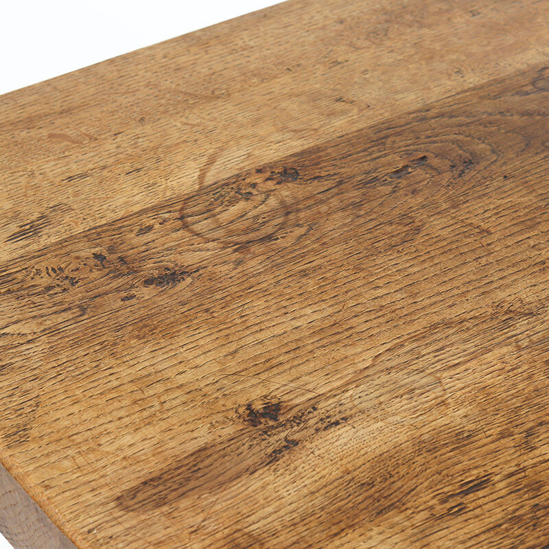 Vintage Mid-Century Brutalist Rustic Oak Dining Table