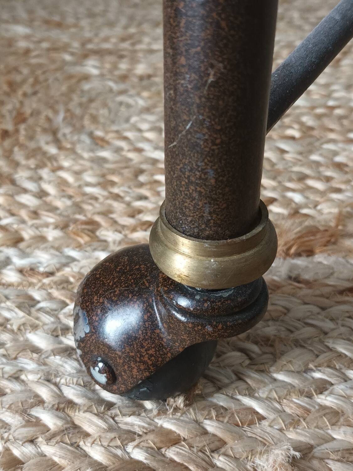 Vintage metal and glass server