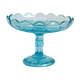 Sky blue glass compotier