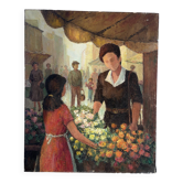 The Little Merchant, florist, oil on canvas