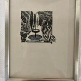 Set of six art deco linocuts