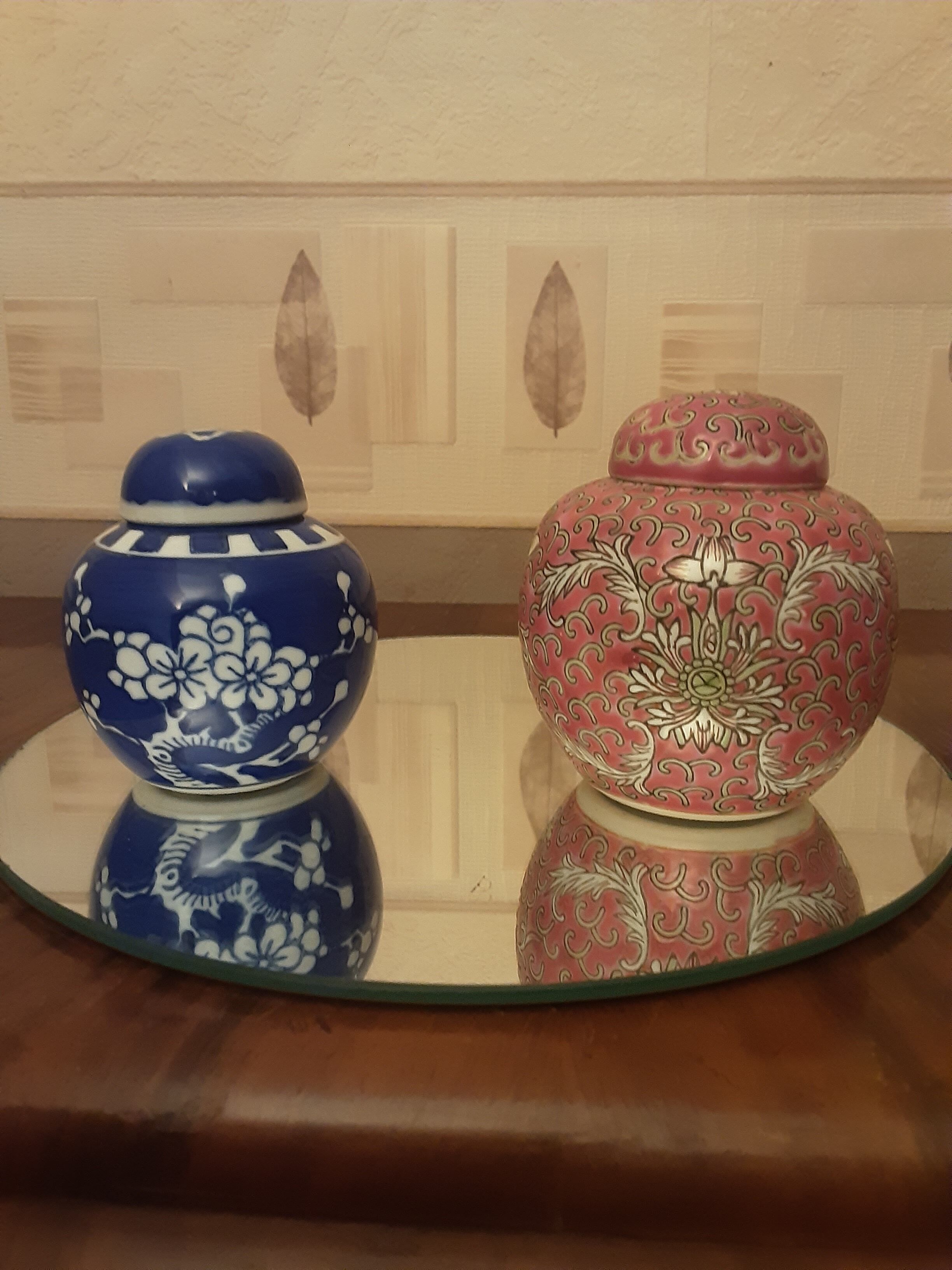 Set 2 vintage porcelain boxes