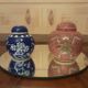 Set 2 vintage porcelain boxes