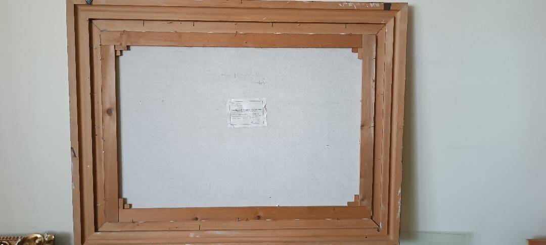 Large oil on canvas Marino Scardigli (1921-2005) - Tuscan landscape 124x94 cm