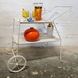 Perforated metal service trolley