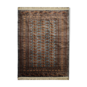 Traditional Hand Made Blue Wool Area Rug- 124x180cm