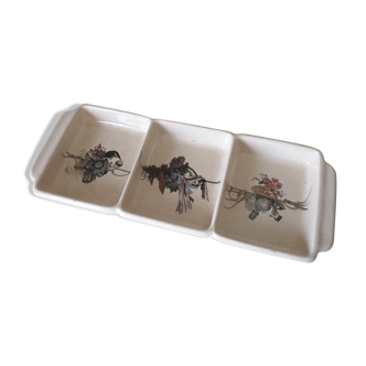 Tray with 3 compartments Faience Obernai